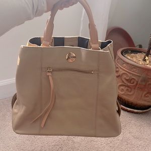 {Tommy Hilfiger} Medium Sized Tan Purse with Shoulder Strap and Handles